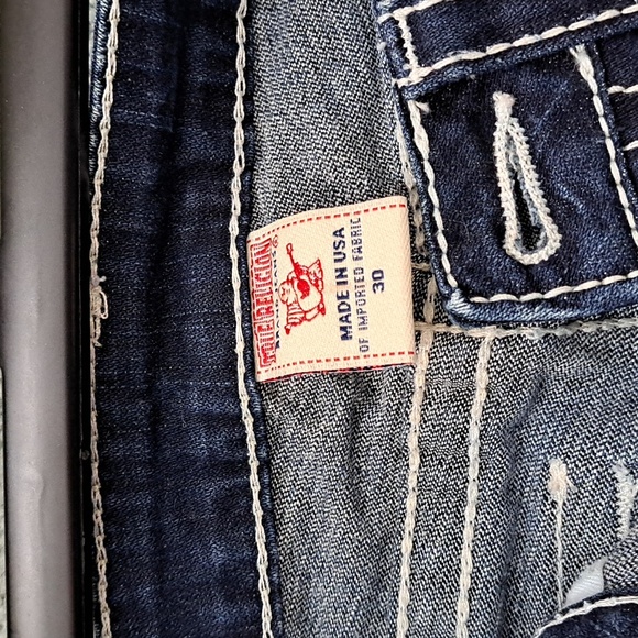 TRUE RELIGION Flare leg blue denim jeans, Size 30 - Picture 4 of 5